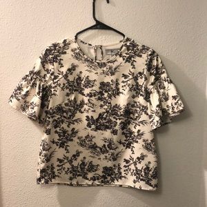 Front row shop blouse with Toile print
